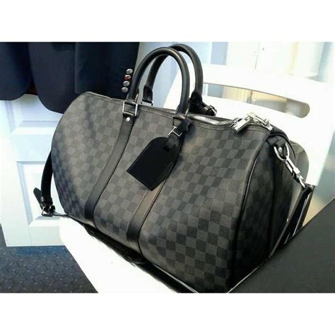 louis vuitton black sporty bag|Louis Vuitton black checkered bag.